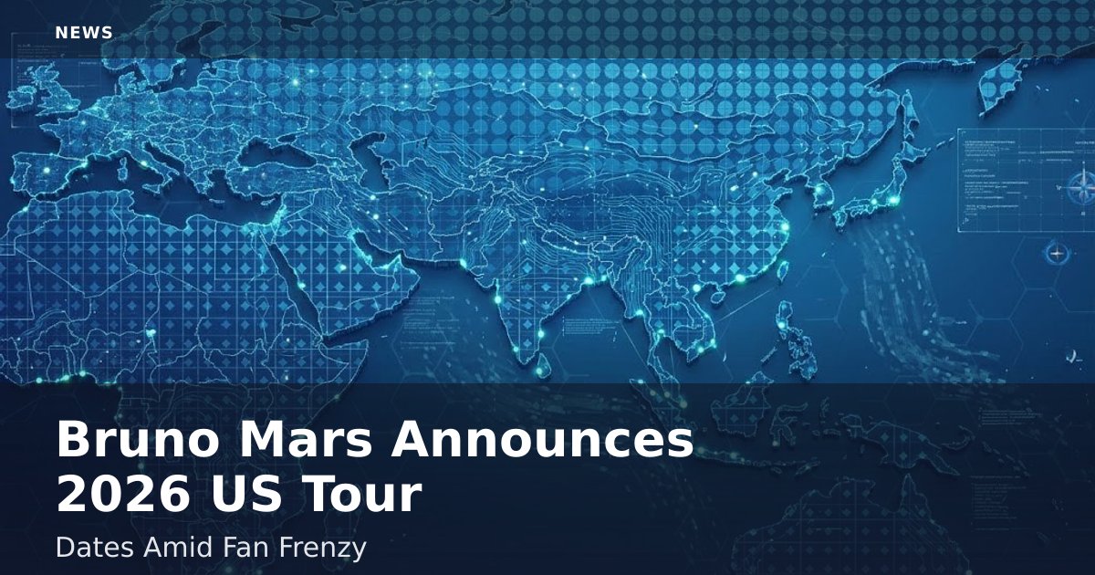 Bruno Mars Announces 2026 US Tour Dates Amid Fan Frenzy