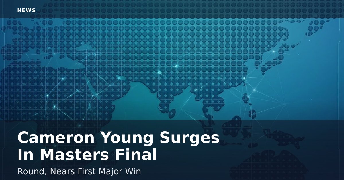 Cameron Young Surges In Masters Final Round, Nears First Major Win