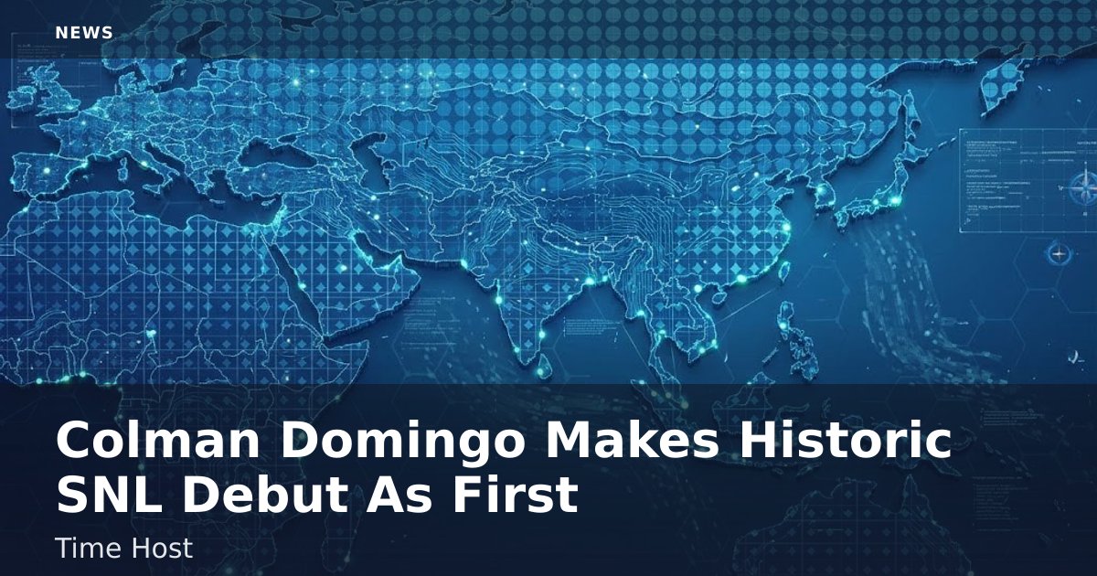 Colman Domingo Makes Historic SNL Debut As First-Time Host