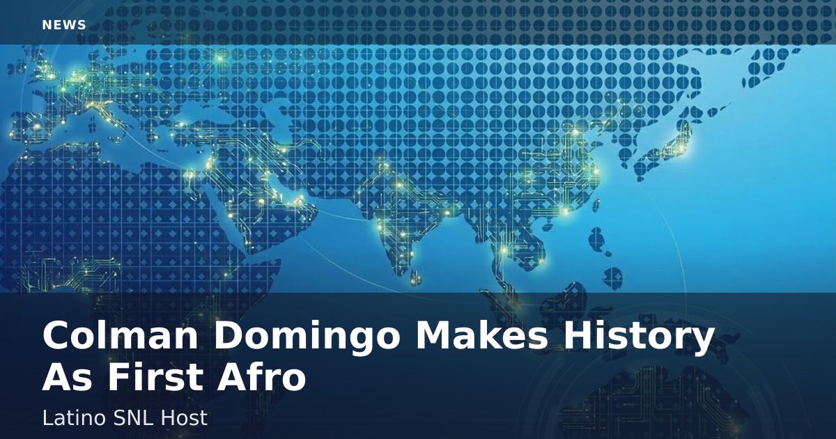 Colman Domingo Makes History As First Afro-Latino SNL Host