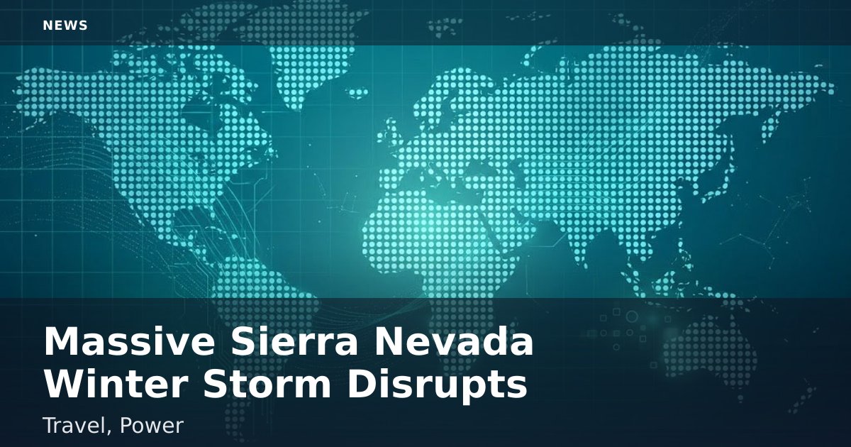 Massive Sierra Nevada Winter Storm Disrupts Travel, Power
