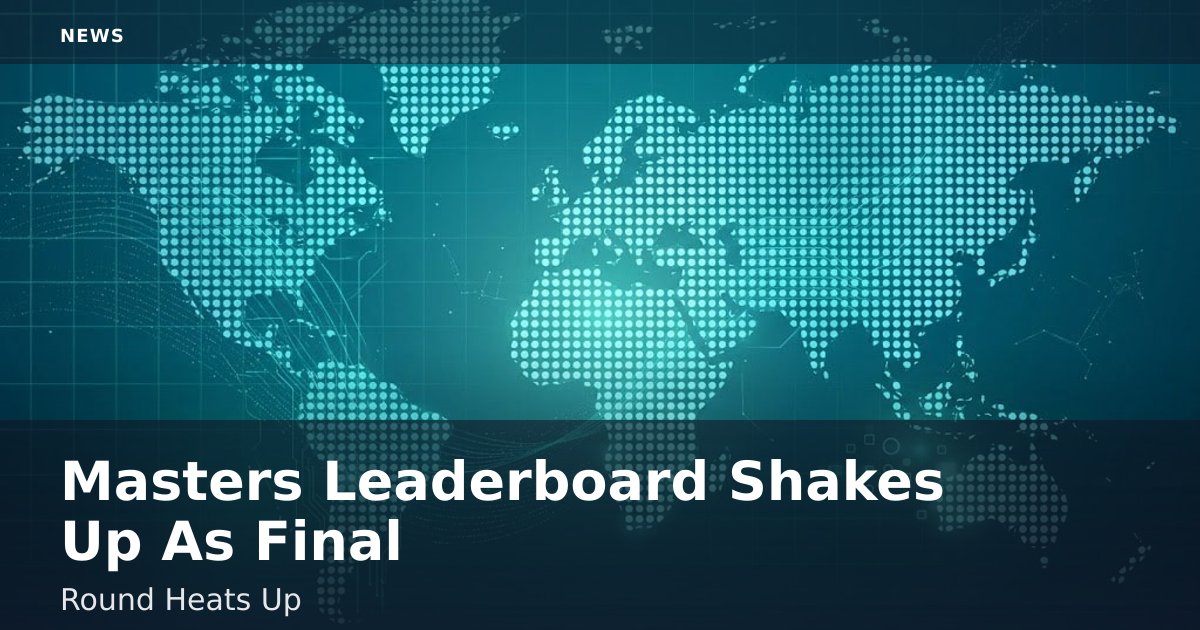 Masters Leaderboard Shakes Up As Final Round Heats Up