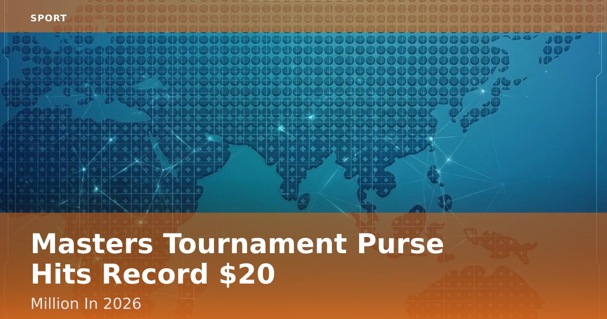 Masters Tournament Purse Hits Record $20 Million In 2026