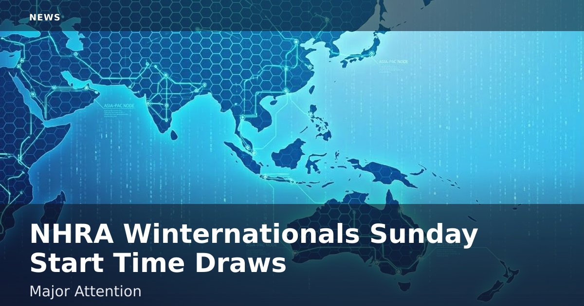 NHRA Winternationals Sunday Start Time Draws Major Attention