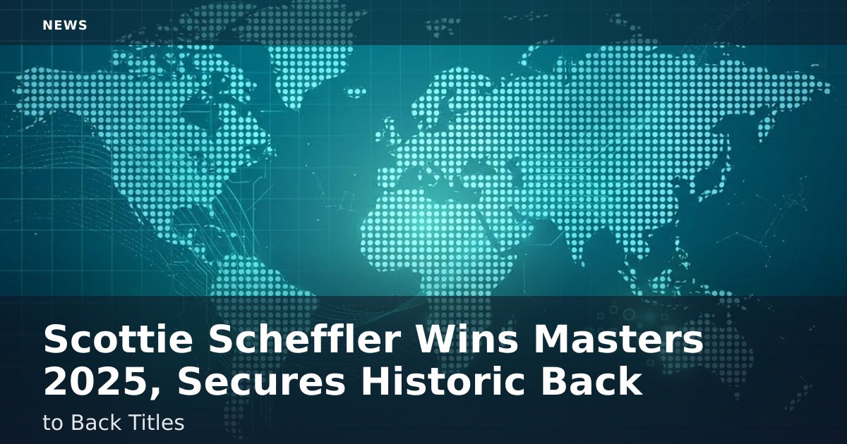Scottie Scheffler Wins Masters 2025, Secures Historic Back-to-Back Titles