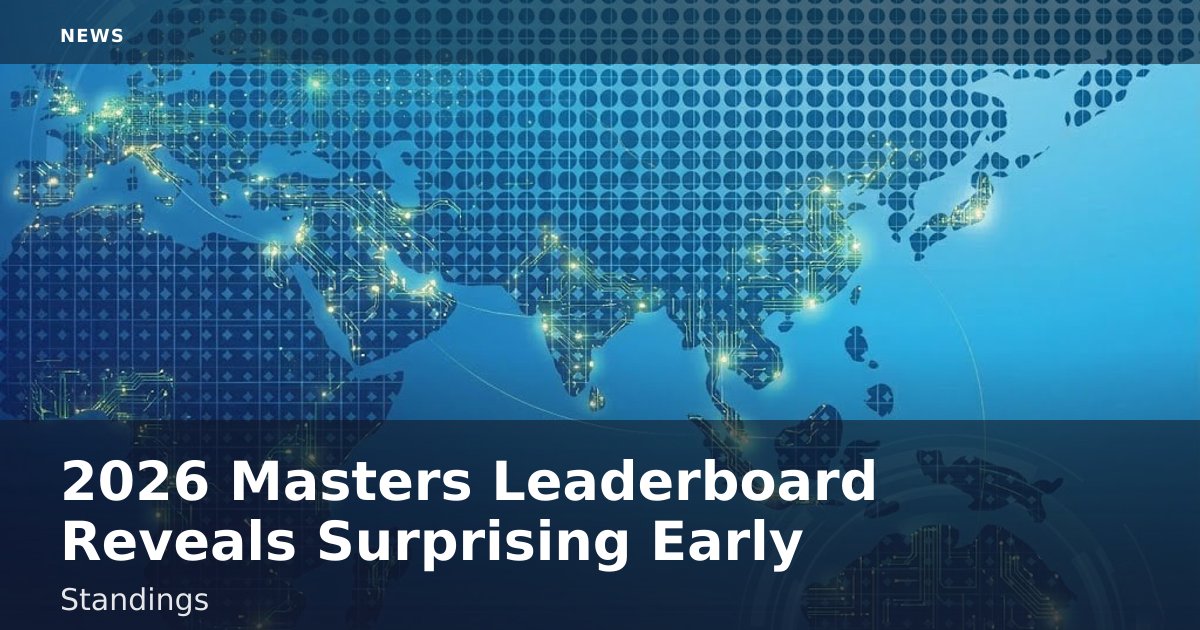 2026 Masters Leaderboard Reveals Surprising Early Standings