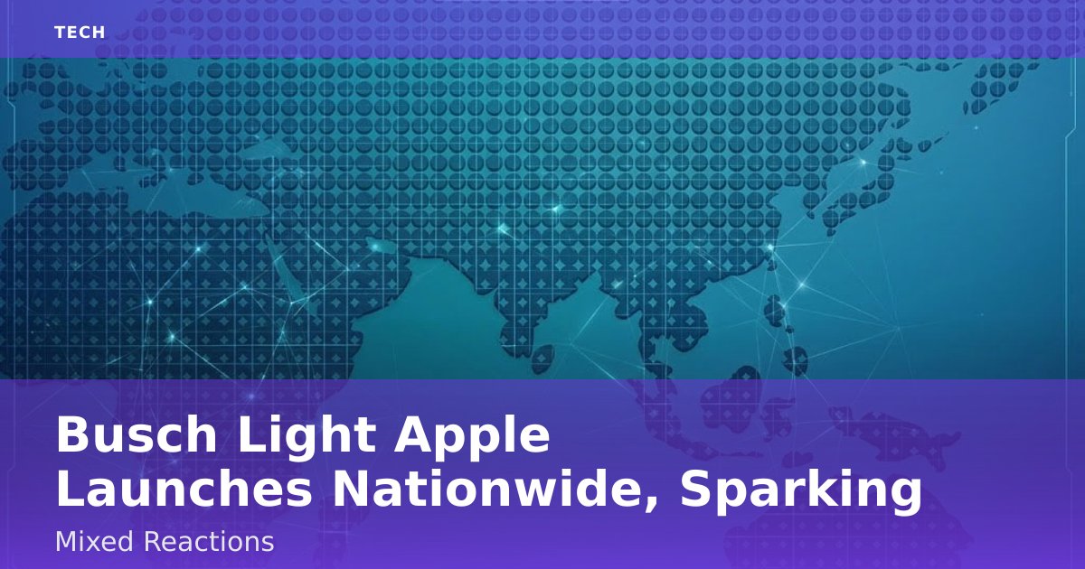 Busch Light Apple Launches Nationwide, Sparking Mixed Reactions