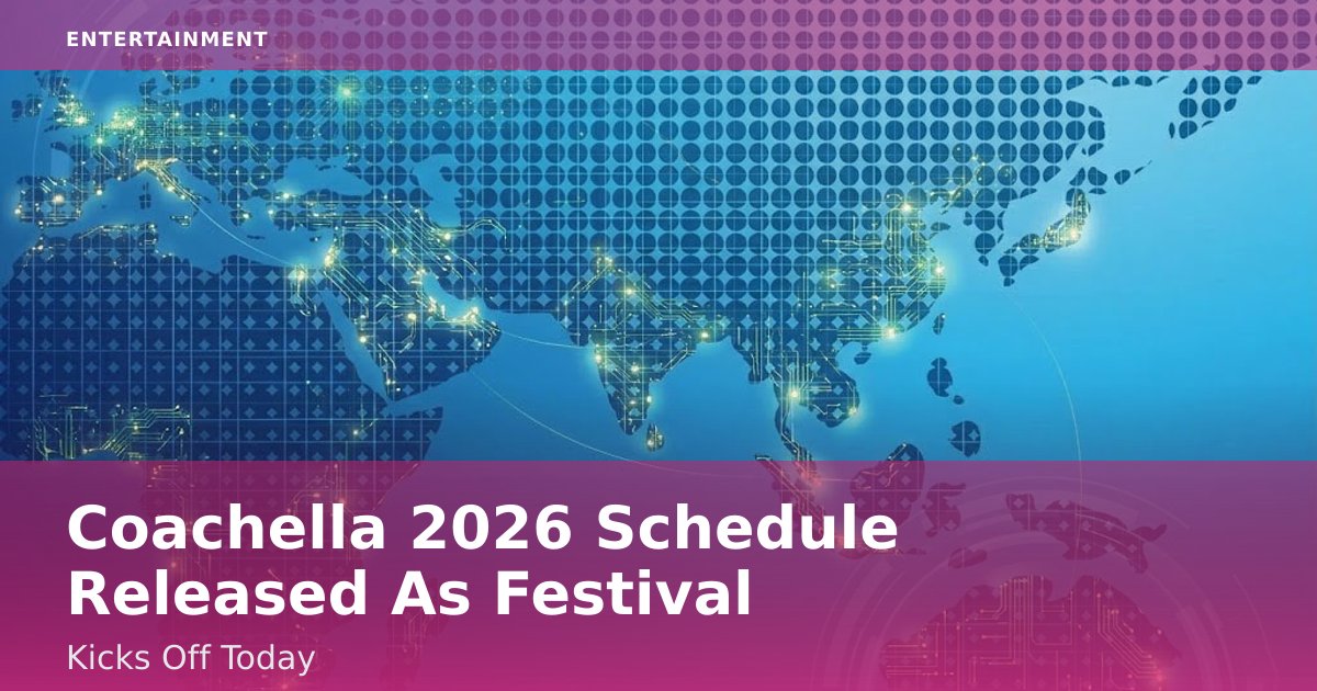 Coachella 2026 Schedule Released As Festival Kicks Off Today
