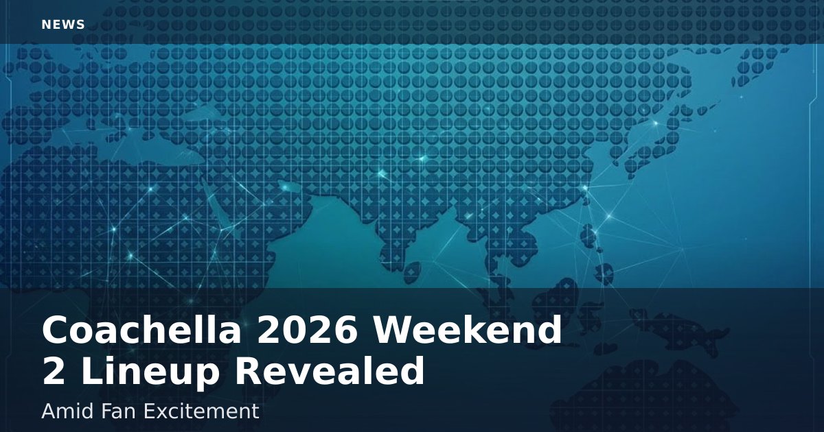 Coachella 2026 Weekend 2 Lineup Revealed Amid Fan Excitement