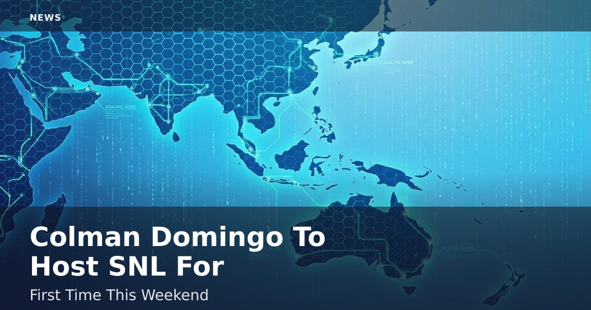 Colman Domingo To Host SNL For First Time This Weekend