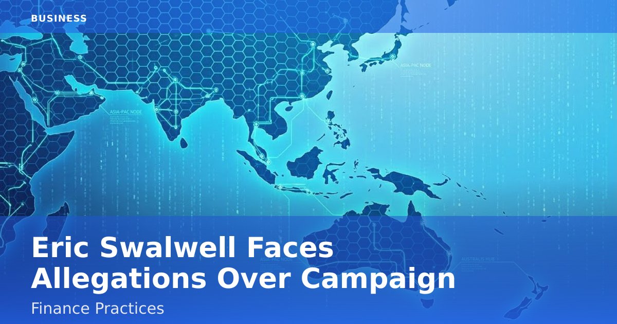 Eric Swalwell Faces Allegations Over Campaign Finance Practices