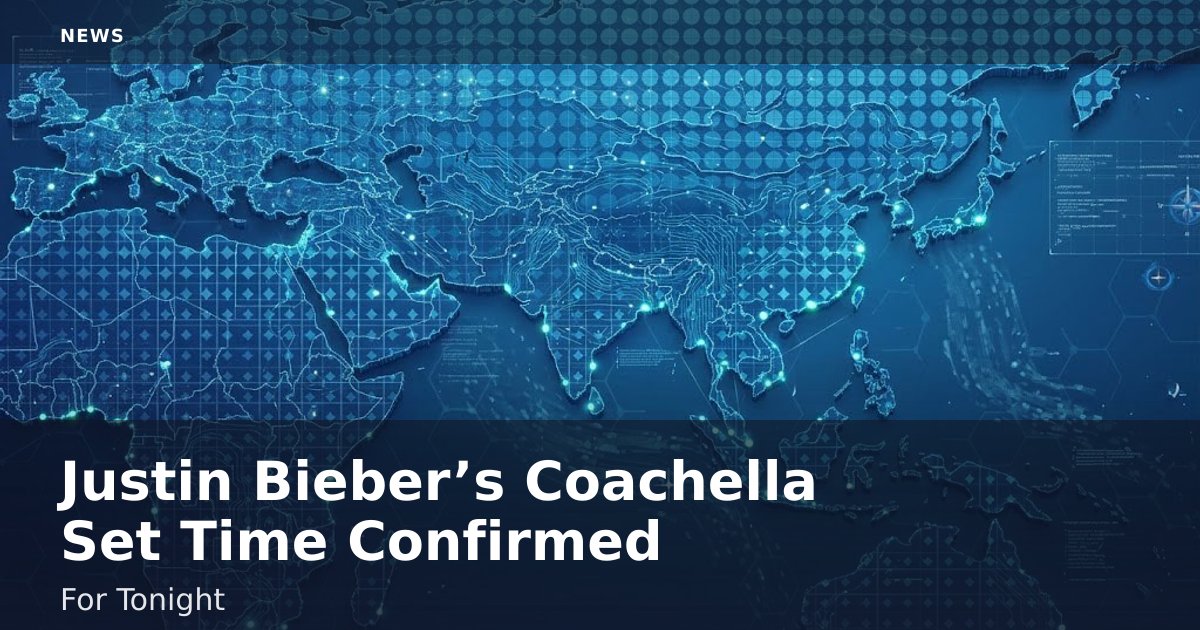 Justin Bieber’s Coachella Set Time Confirmed For Tonight