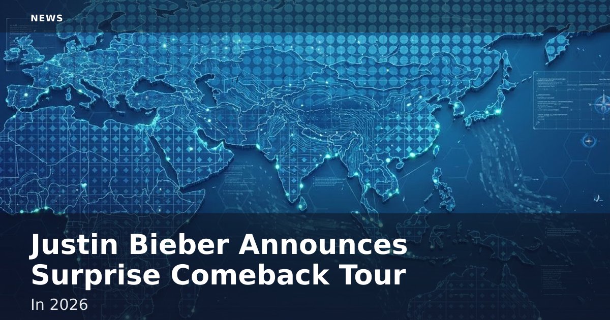 Justin Bieber Announces Surprise Comeback Tour In 2026
