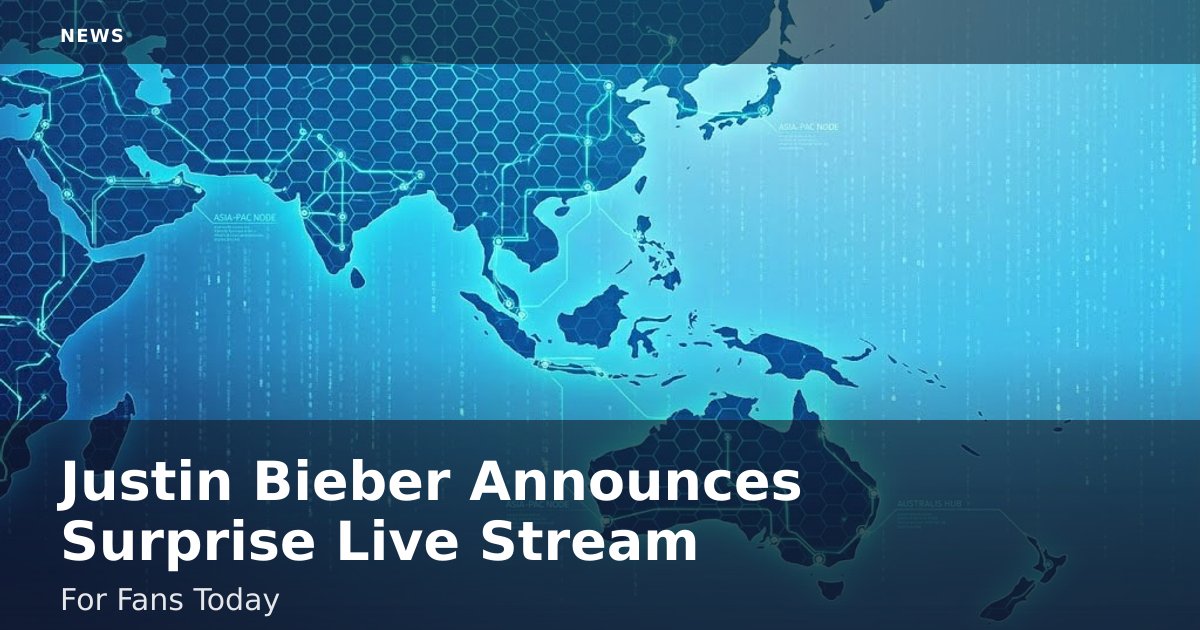 Justin Bieber Announces Surprise Live Stream For Fans Today