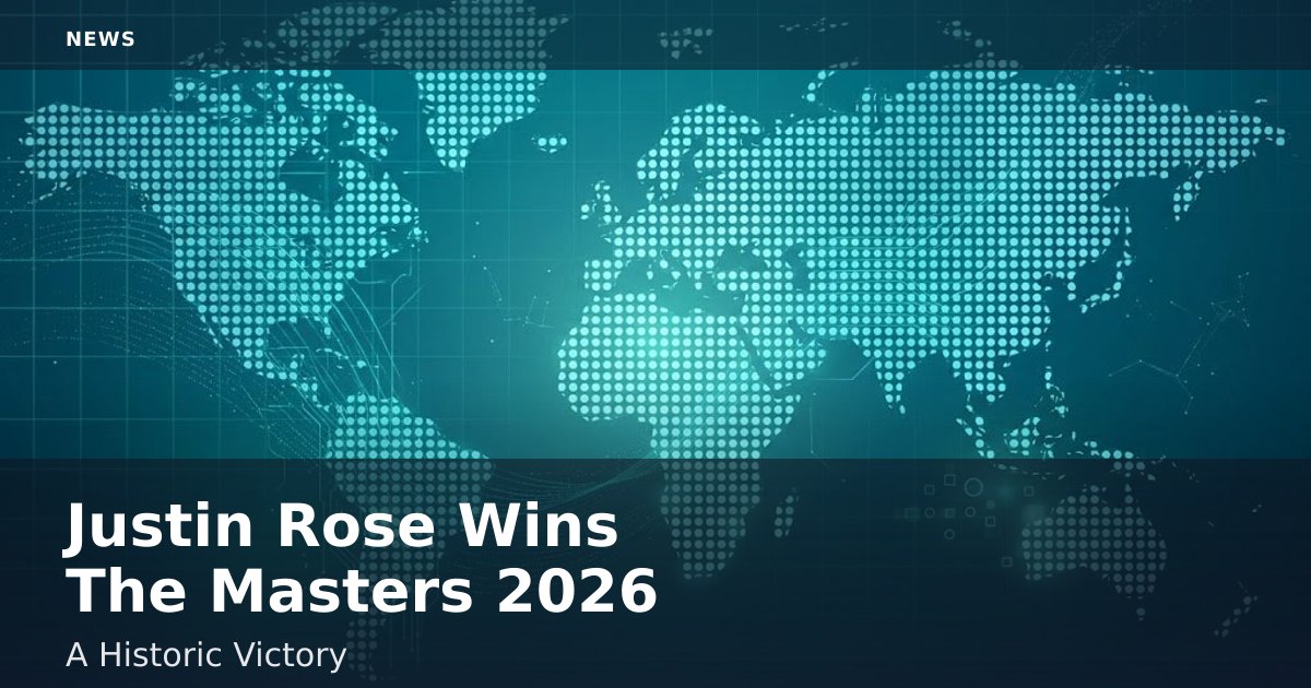 Justin Rose Wins The Masters 2026: A Historic Victory