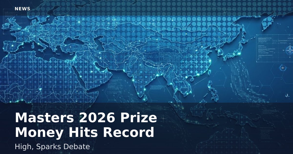 Masters 2026 Prize Money Hits Record High, Sparks Debate