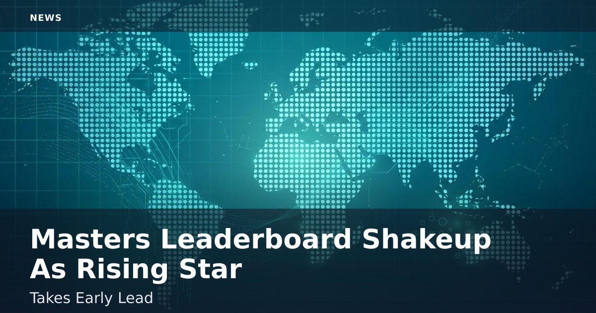 Masters Leaderboard Shakeup As Rising Star Takes Early Lead