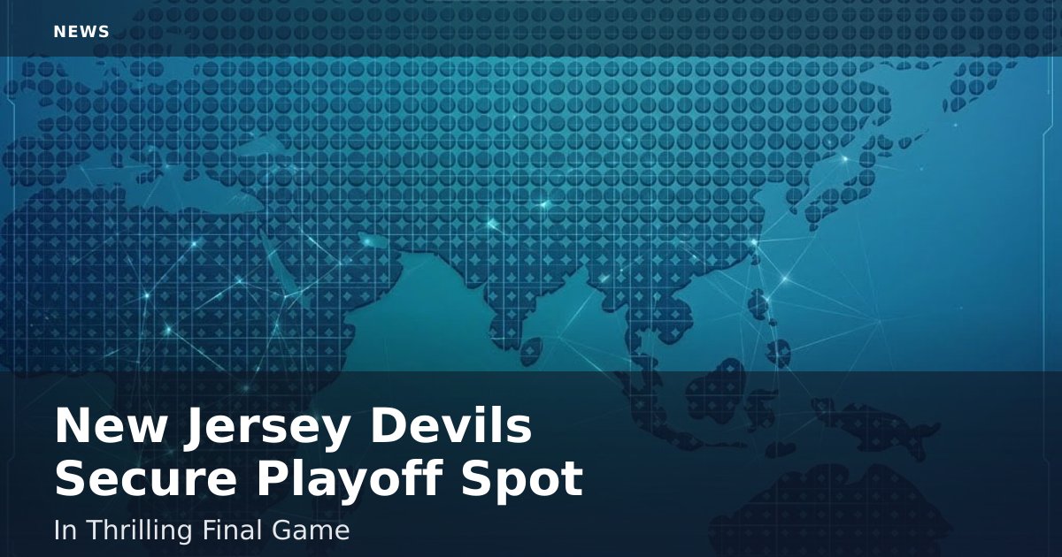 New Jersey Devils Secure Playoff Spot In Thrilling Final Game