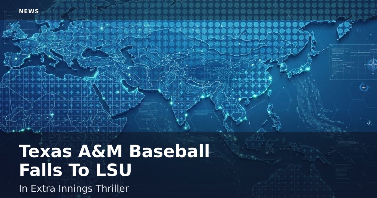 Texas A&M Baseball Falls To LSU In Extra Innings Thriller