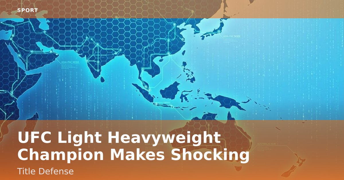 UFC Light Heavyweight Champion Makes Shocking Title Defense