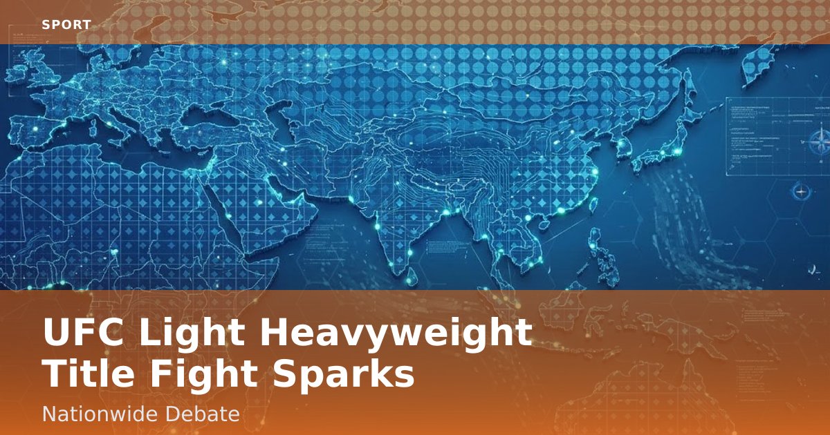 UFC Light Heavyweight Title Fight Sparks Nationwide Debate