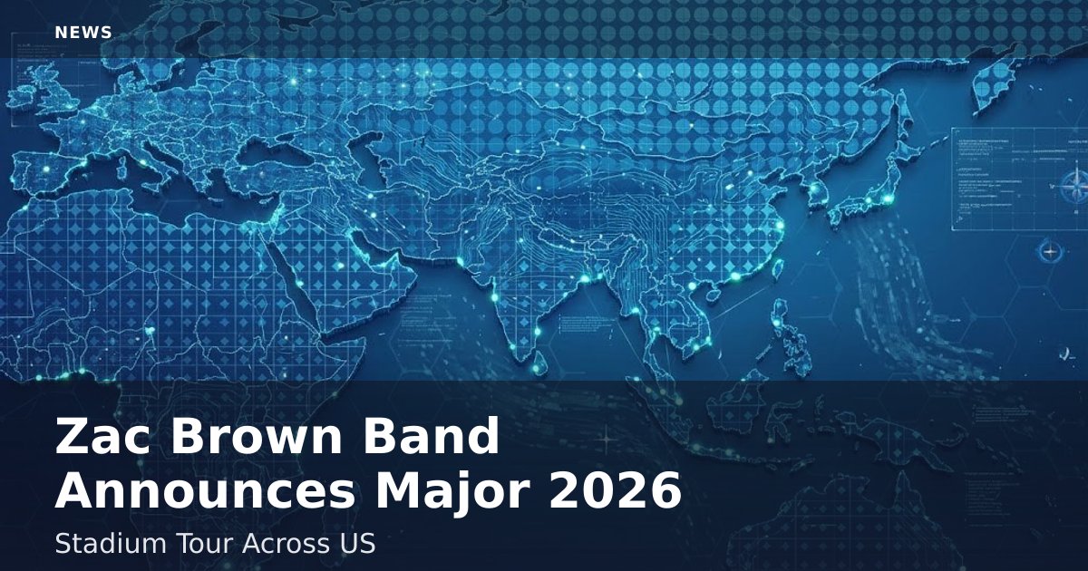Zac Brown Band Announces Major 2026 Stadium Tour Across US